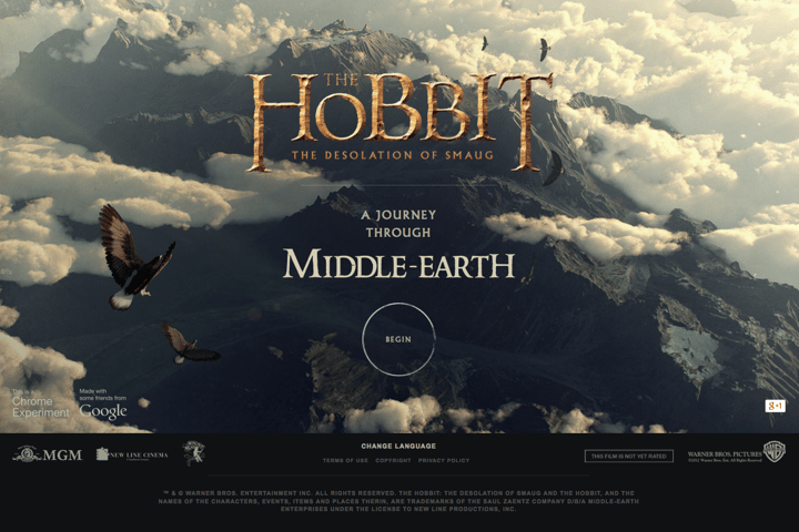 The Hobbit website preview